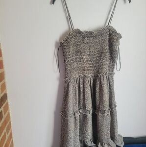Sienna Sky Stretch Mini Summer  Dress Size L Made In Vietnam